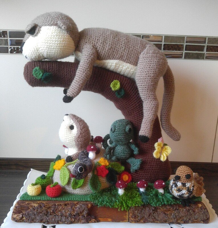 Meerkat, Chameleon and Worm Pattern Amigurumi