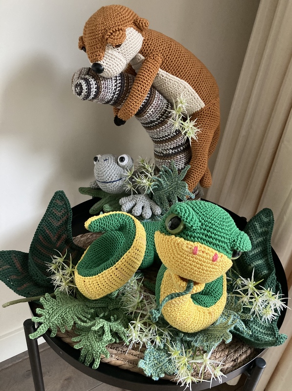 Meerkat, Chameleon and Worm Pattern Amigurumi