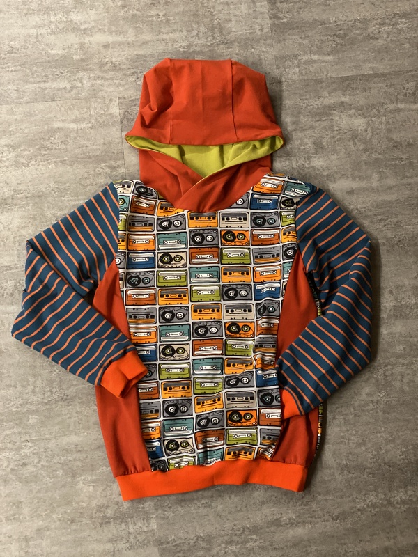 Ebook Langarmshirt Kapuze Hoodie Kragen für Jungs und Mädchen Schnittmuster