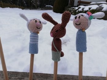 Super Anleitung, danke dafür. Macht mir großen Spaß die Fingerpuppen zu häkeln