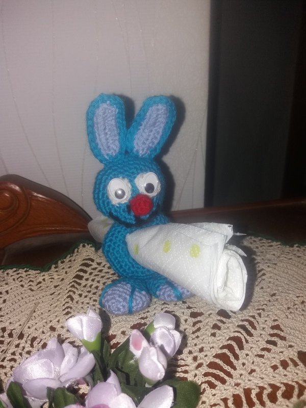 Häkelanleitung Hasen Serviettenring