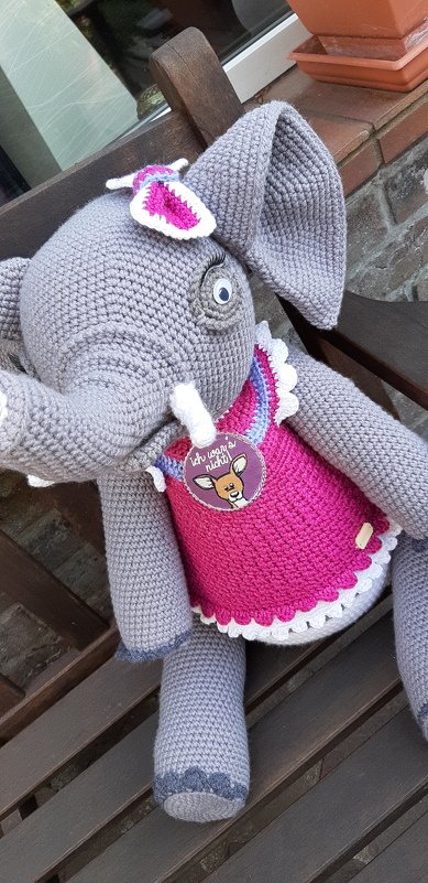 Häkelanleitung Amigurumi / Elefanten-Mädchen Sophie &amp; Maus Jerry