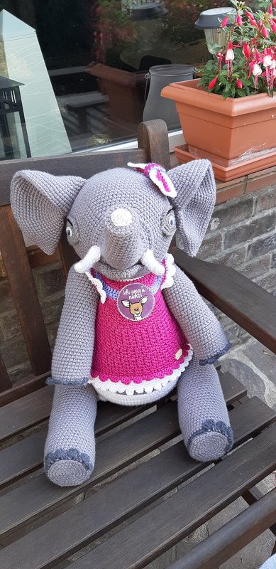 Häkelanleitung Amigurumi / Elefanten-Mädchen Sophie &amp; Maus Jerry