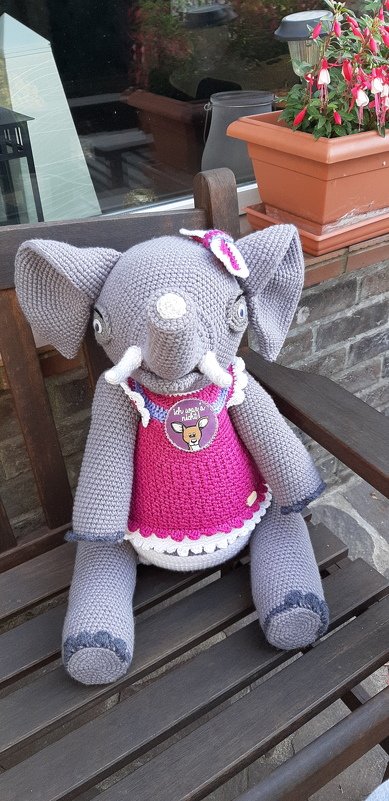 Häkelanleitung Amigurumi / Elefanten-Mädchen Sophie &amp; Maus Jerry