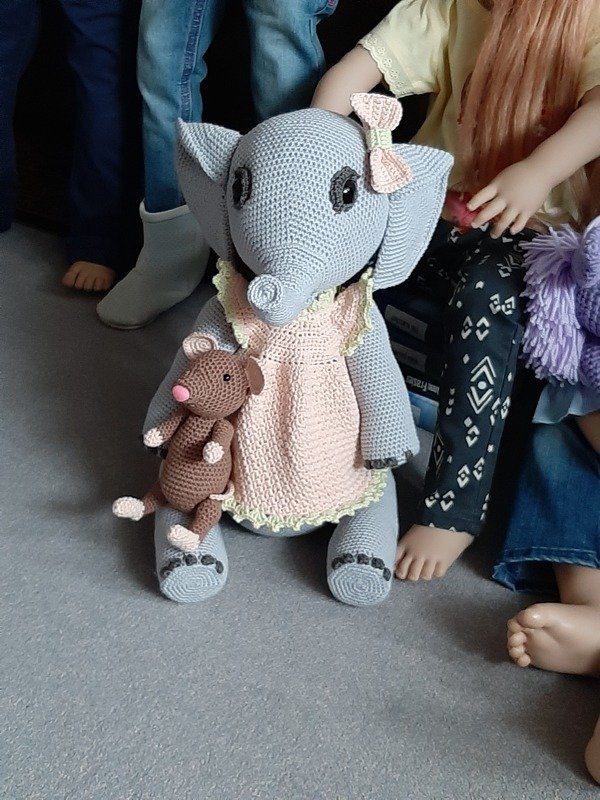 Häkelanleitung Amigurumi / Elefanten-Mädchen Sophie &amp; Maus Jerry
