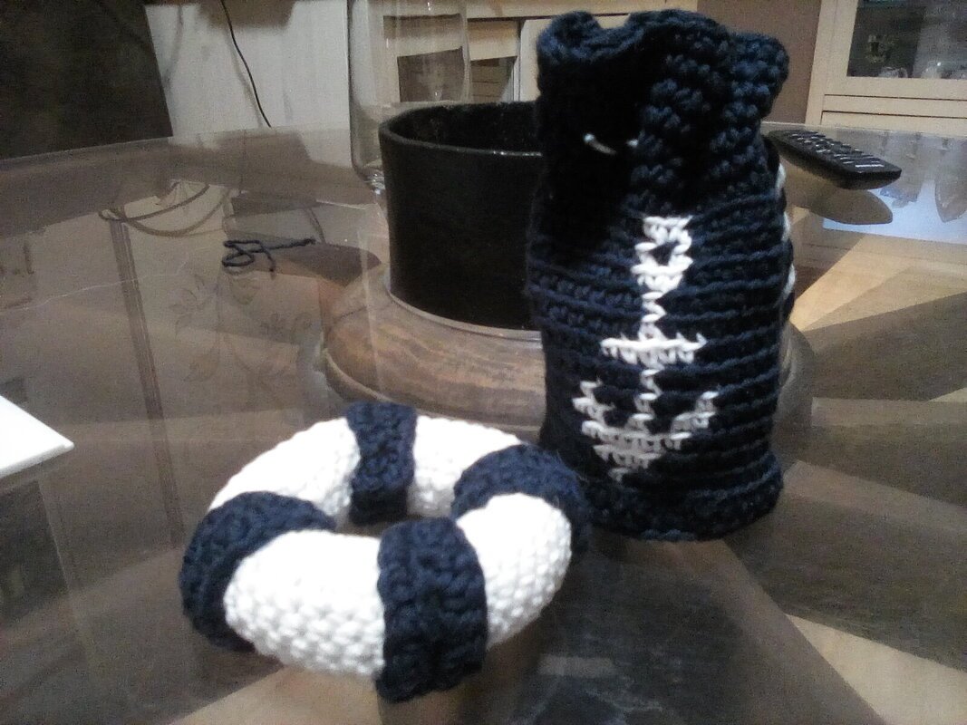 Häkelanleitung Eierwärmer - Set Seesack