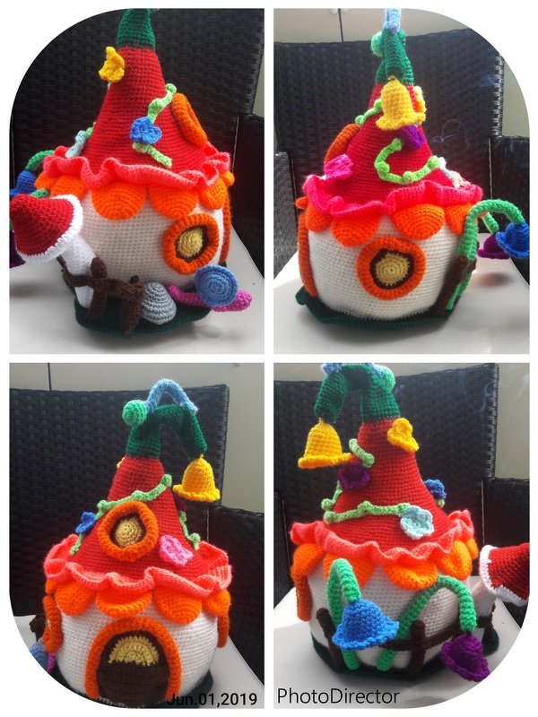 Feenhaus Amigurumi Häkelanleitung, Elfenhaus häkeln, Anleitung von jennysideenreich