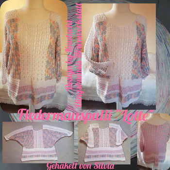 Mein 1. Pulli dieser Art und ich bin mega begeistert. Ein ganz andere Vorgehensweise aber bei der guten Anleitung einfach nach zu arbeiten. Die Anleitung ist so gut geschrieben, dass man sie auch sofort versteht. Auch dieses mal habe ich eine Veränderung vorgenommen und das Muster am Rückenteil weg gelassen. Kann ich nur weiter empfehlen.