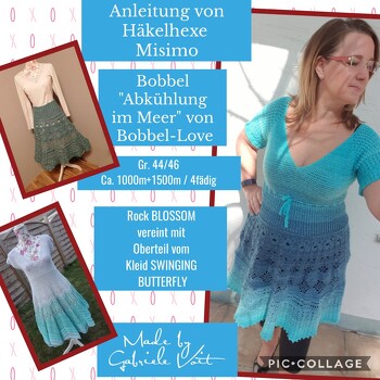 Zwei Anleitung vereint. Oberteil von Swinging Butterfly auch von Häkelhexe Misimo
Einfach ein Traum jedes Teil.
ACHTUNG das Kleid ist nicht Bestandteil der Anleitung - nur der Rock