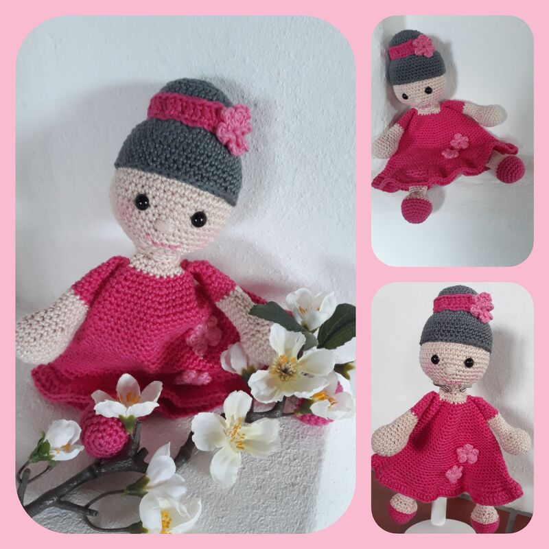Erste Toy Amigurumi Toy Doll Julia Schmusetuch Häkelanleitung