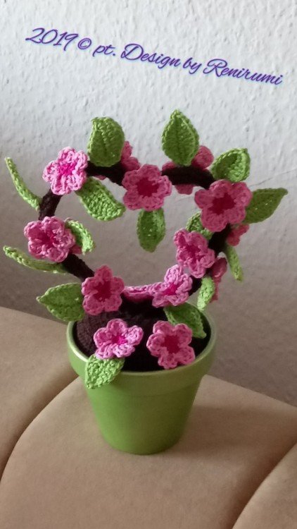 Crochet pattern Cherry Blossom Heart