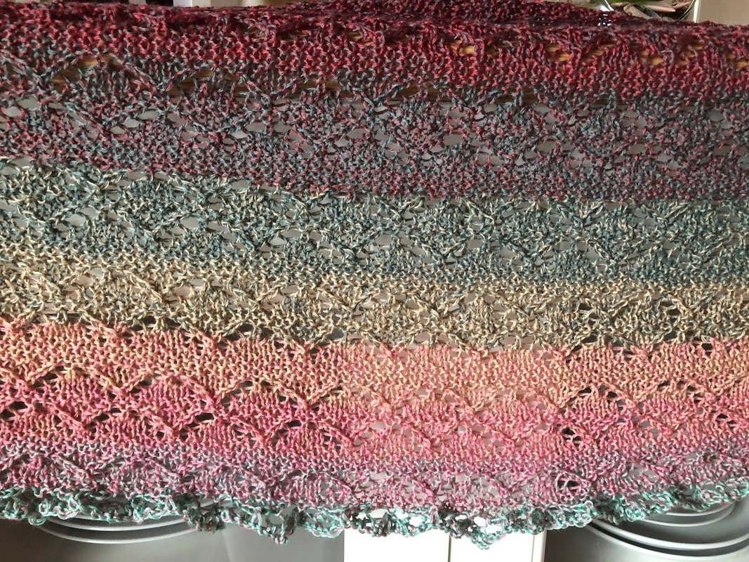 Strickanleitung Tuch Rhombus