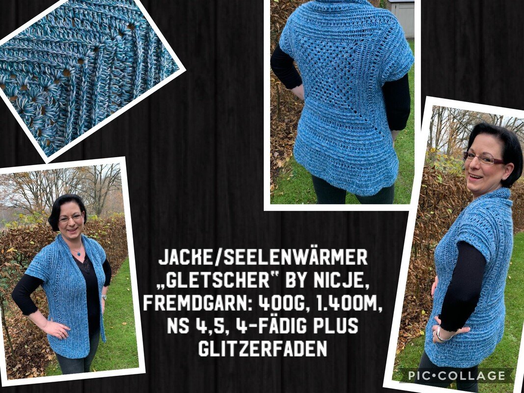 Häkelanleitung Jacke/Seelenwärmer "Gletscher"