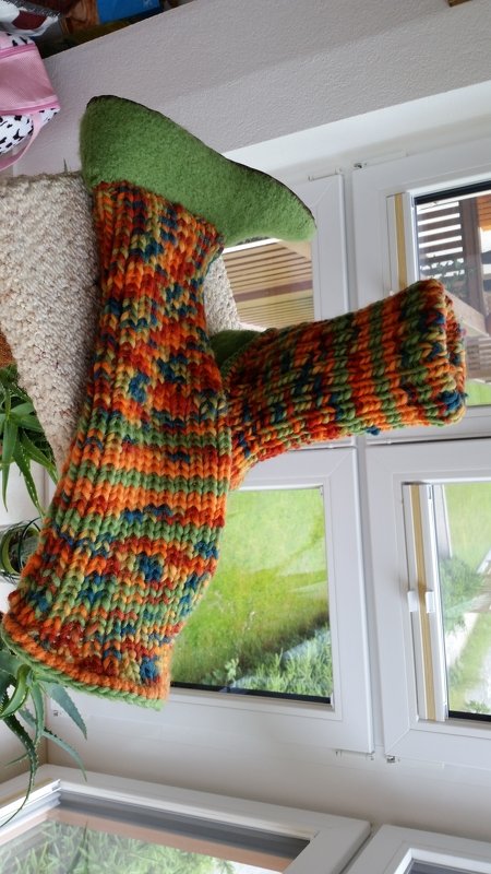 Filzstiefelchen mit Rollkragen - Größe 37 bis 44