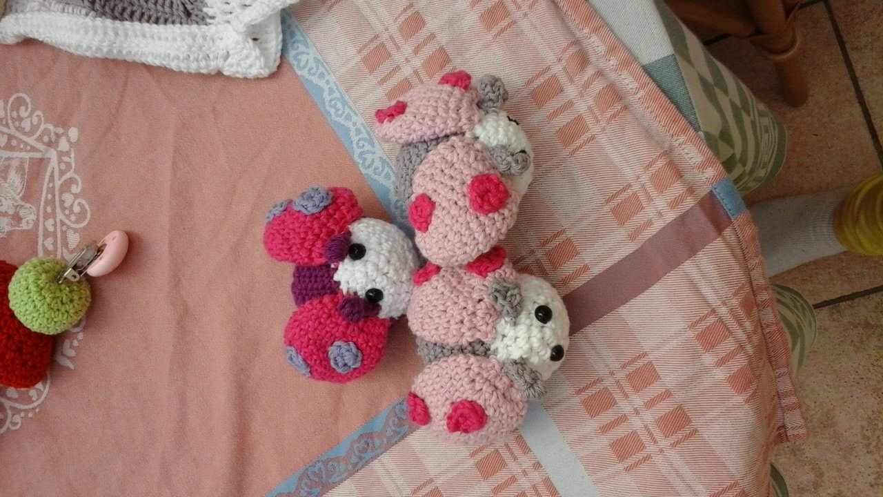 H&auml;kelanleitungen Marienk&auml;fer - s&uuml;&szlig;es Babyset - Sparset