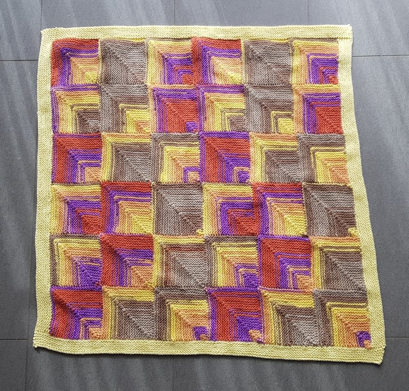 Baby Patchworkdecke &quot;Jule&quot;- Anfänger Strickanleitung