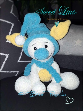 Die Anleitung ist gut beschrieben sollte jeder schaffen !!! - Meiner hat noch einen Schal von mir bekommen , der nicht zur Anleitung gehört !