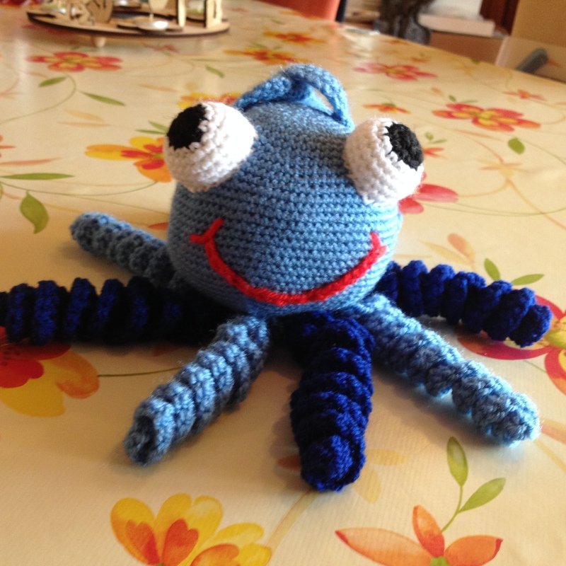 PDF  blaue Krake " Oktopus "gehäkelt