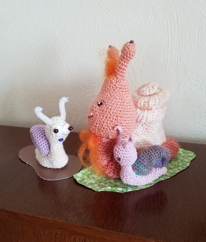 Häkelanleitung Blumenstecker Schnecke - PDF Datei