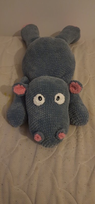 Häkelanleitung Skippy das flauschige Nilpferd