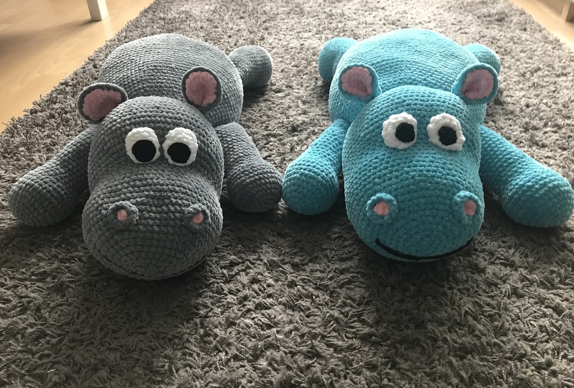 Häkelanleitung Skippy das flauschige Nilpferd