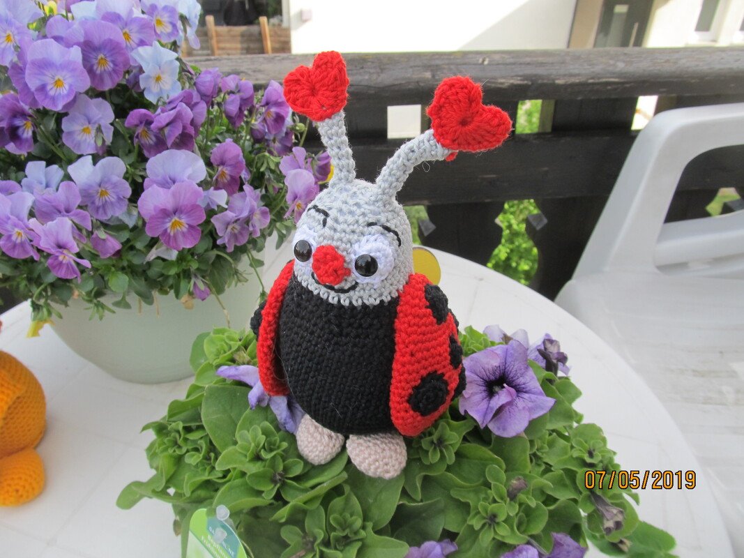 Verliebtes Marienkäfer Paar - Häkelanleitung