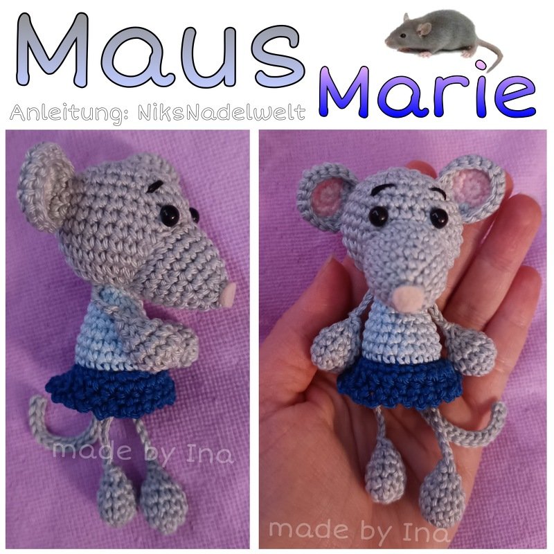 Häkelanleitung - Taschenbaumler Maus Marie