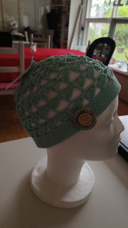 "Marlene" gehäkelte Sommermütze mit Blume PDF-Anleitung
