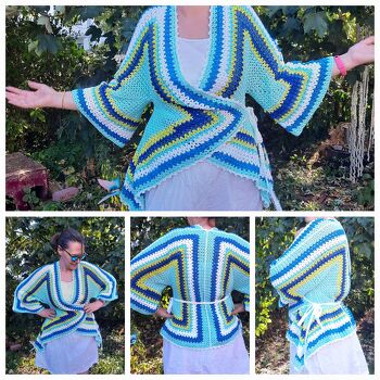 Es hat total Spaß gemacht. Ich habe 2 Runden mehr gehäkelt als vorgegeben, im Nachhinein hätte ich das besser gelassen, mit weniger wäre die Passform besser gewesen. Da ich aber keinen Keil machen wollte, dachte ich, es wäre nötig.