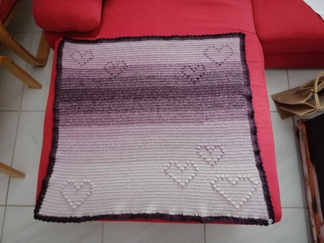 Babydecke mit viel Herz häkeln