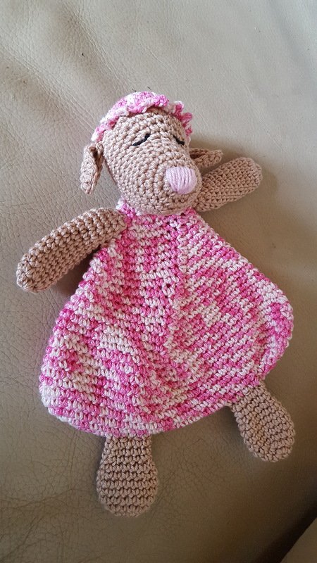 Häkelanleitung - Schmusetuch "Schaf"