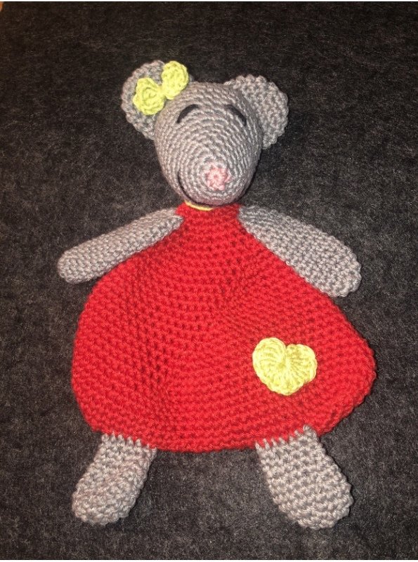 Häkelanleitung - Schmusetuch &quot;Maus&quot;