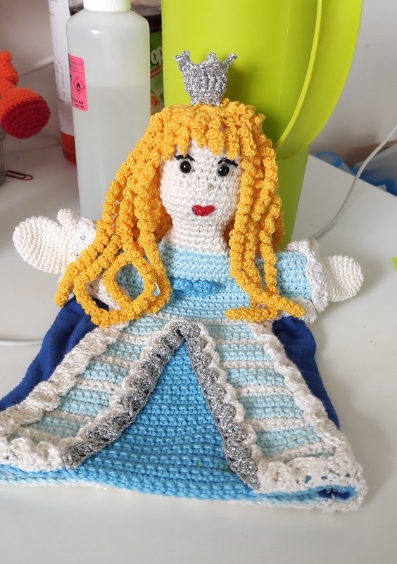 Häkelanleitung Handpuppe Prinzessin