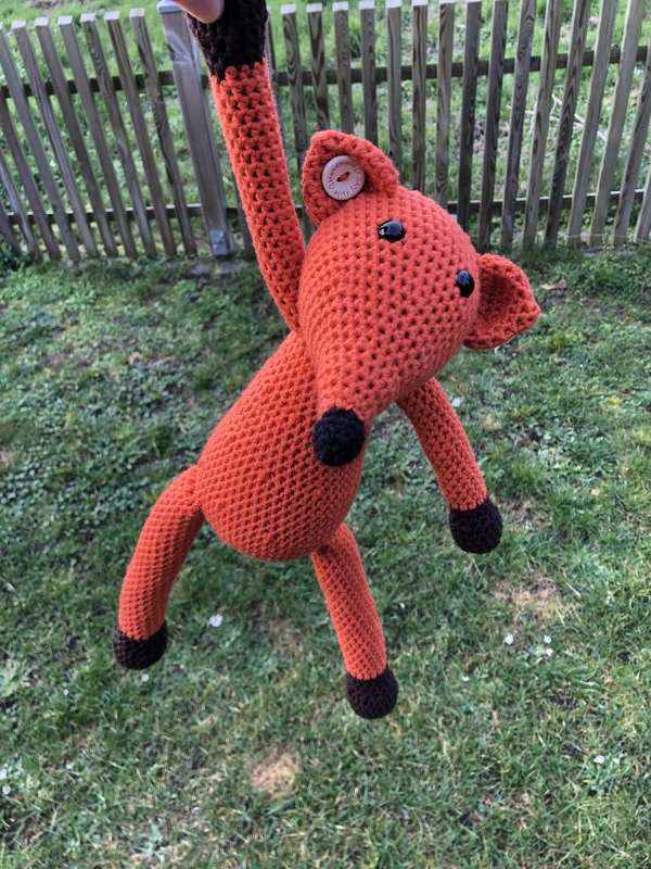 Häkelanleitung Schlenkertier XL Kaschmir Fuchs ANTON 50 cm groß, super einfach