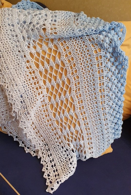 Stola Gletschereis im Mustermix, Häkelanleitung