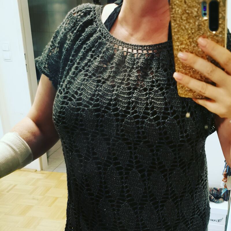 Häkelanleitung Shirt oder Tunika Blätter Größe 36 bis 48