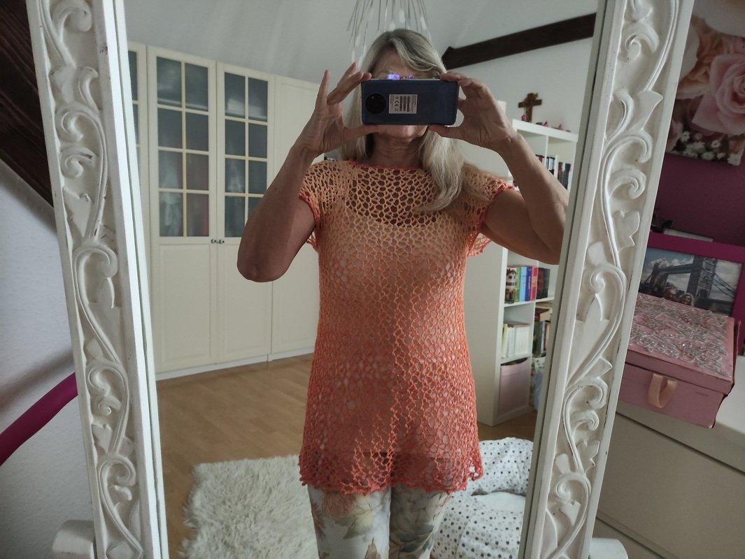 Sommer Tunika, Netzshirt "Hot Summer", alle Größen