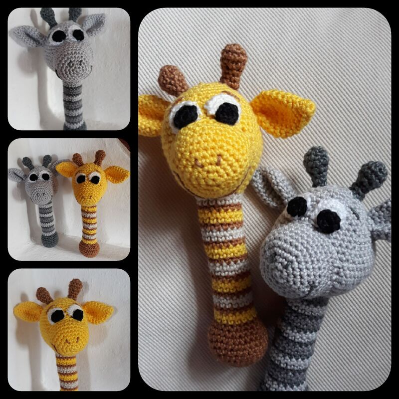 Häkelanleitung Rassel - Giraffe