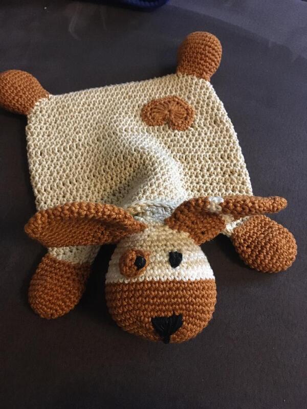 Häkelanleitung Schnuffeltuch Hund