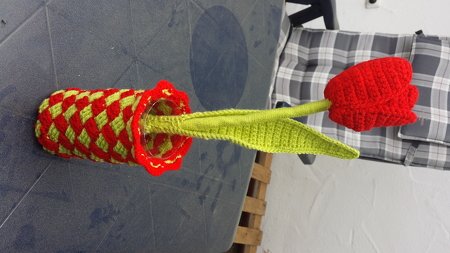 DIY - gehäkeltes Körbchen mit Flecht-Muster 