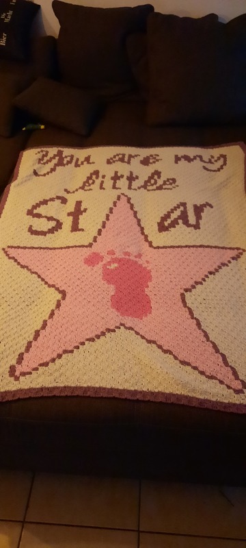 Häkelmuster * You are my little STAR * Grafik für C2C Decke