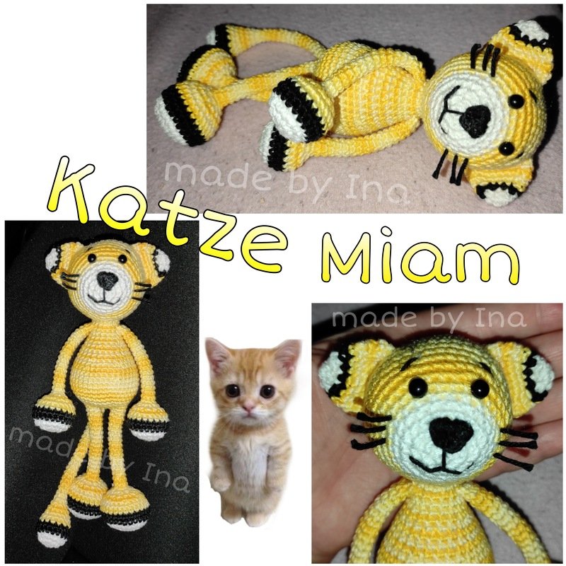 Häkelanleitung Katze Miam