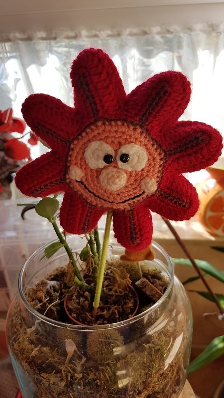 Blumen Untersetzer mit passendem Blumenstecker