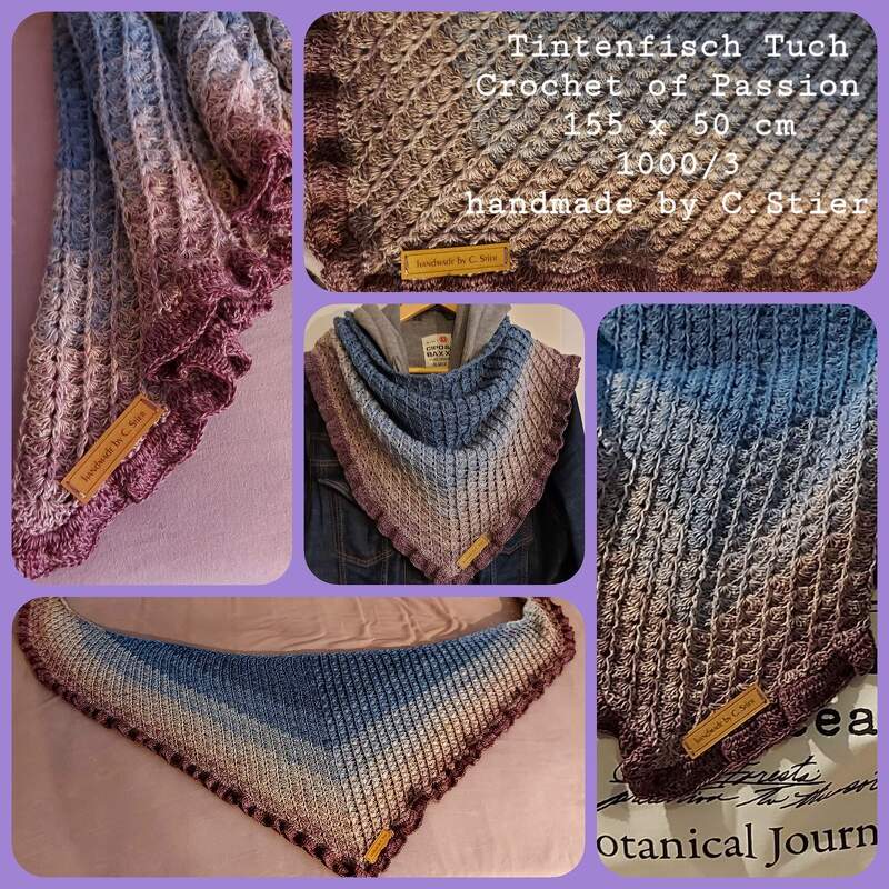 Häkeltuch Tintenfisch (Häkelanleitung)