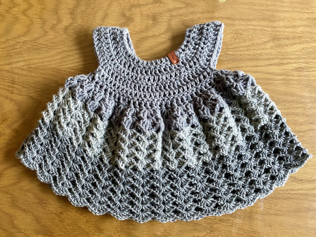 Crochet pattern baby dress Madeline