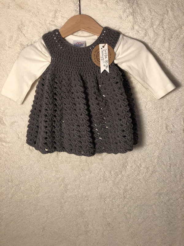 Crochet pattern baby dress Madeline