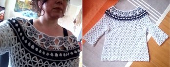 Supereinfache Anleitung. Da ich Ponchos selten Trage, hab ich ihn in einen Pulli umgewandelt.