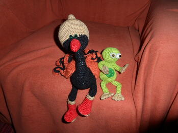 Tristan u. Isolde aus Restewolle.