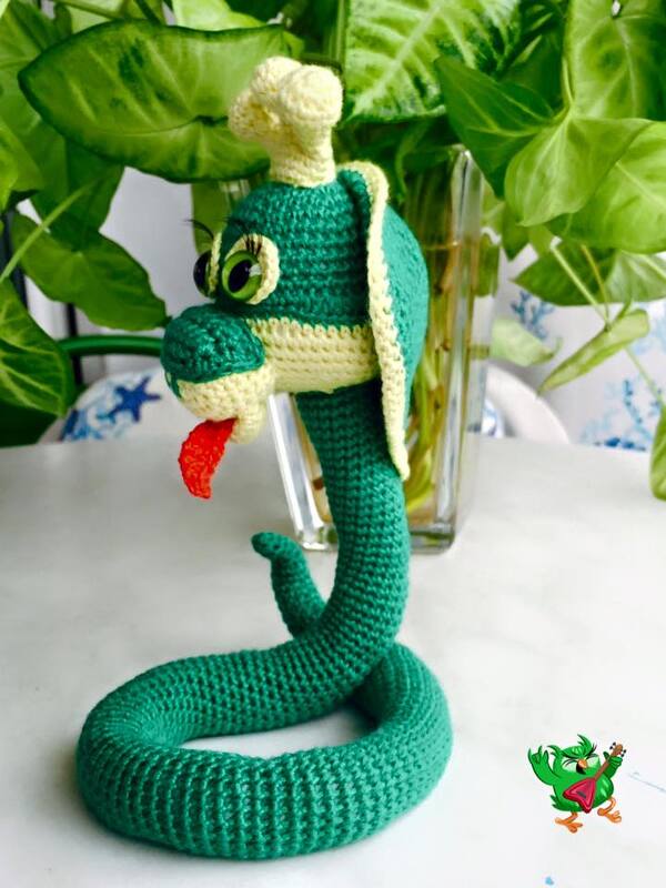 Häkelanleitung Schlange Frühling / Sommer