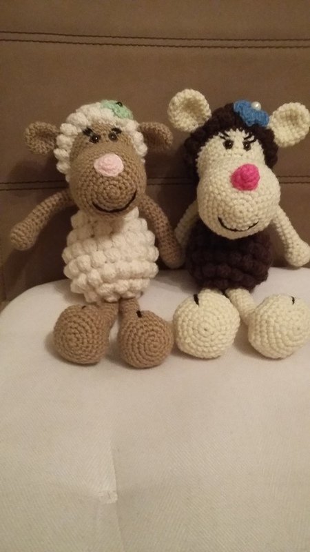 Schaf Rosa (20cm) - Häkelanleitung / PDF